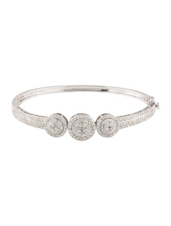 Bracelet 14K 1.84ctw Diamond Hinged Bangle Bracelet