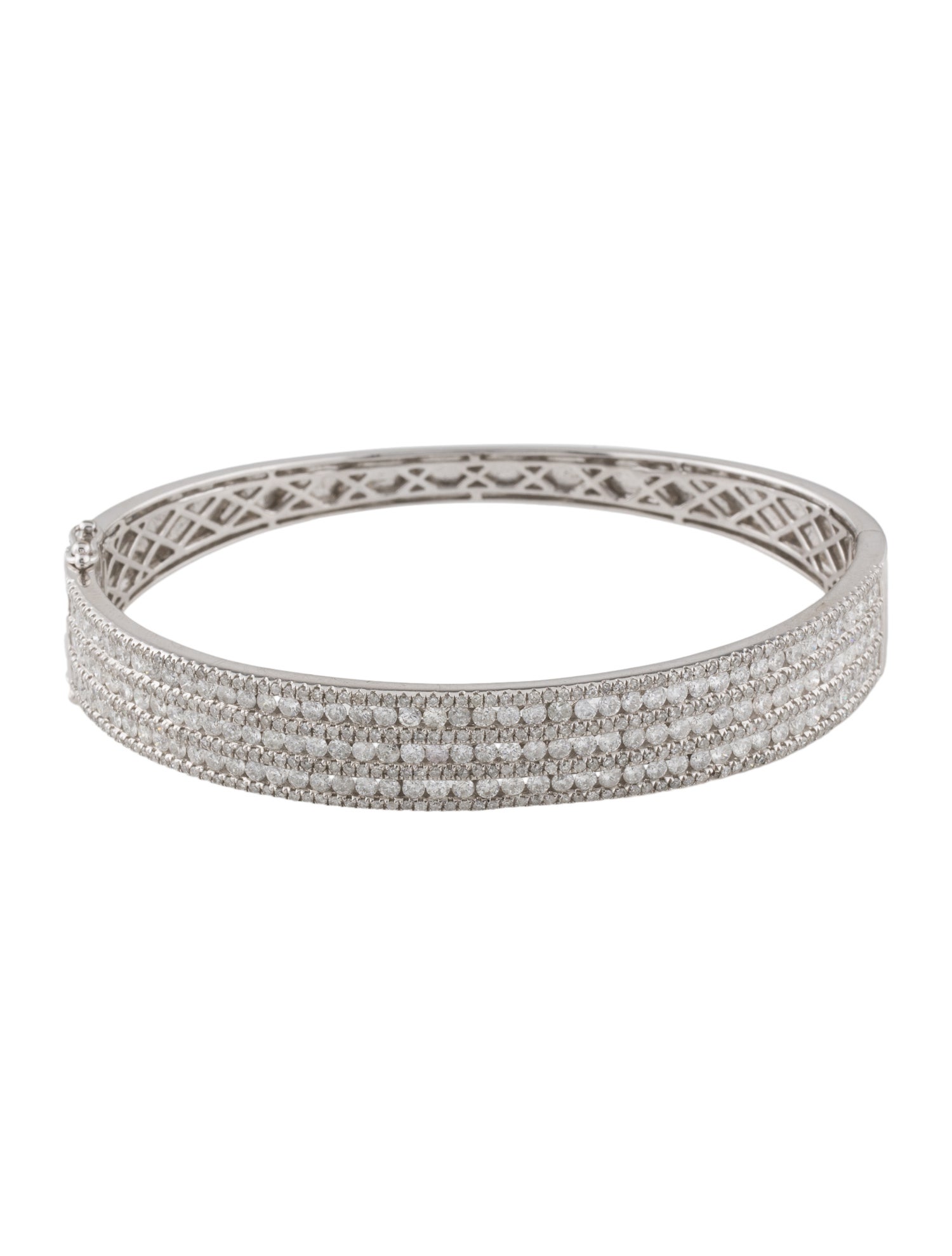 Bracelet 14K 4.63 ctw Diamond Hinged Bangle Bracelet
