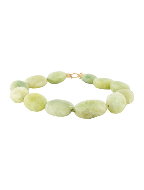 Bracelet 14K Green Beryl Bead Bracelet