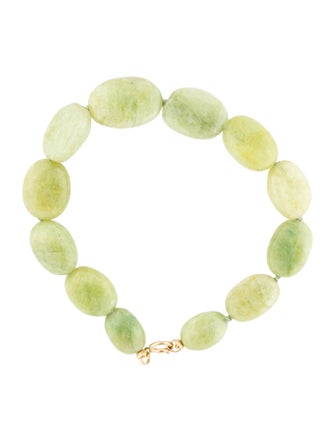 Bracelet 14K Green Beryl Bead Bracelet