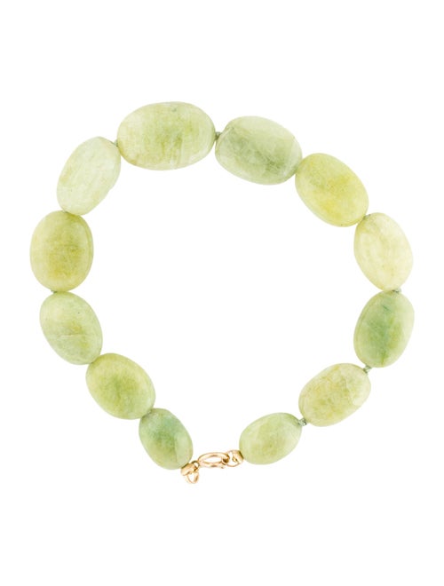 Bracelet 14K Green Beryl Bead Bracelet