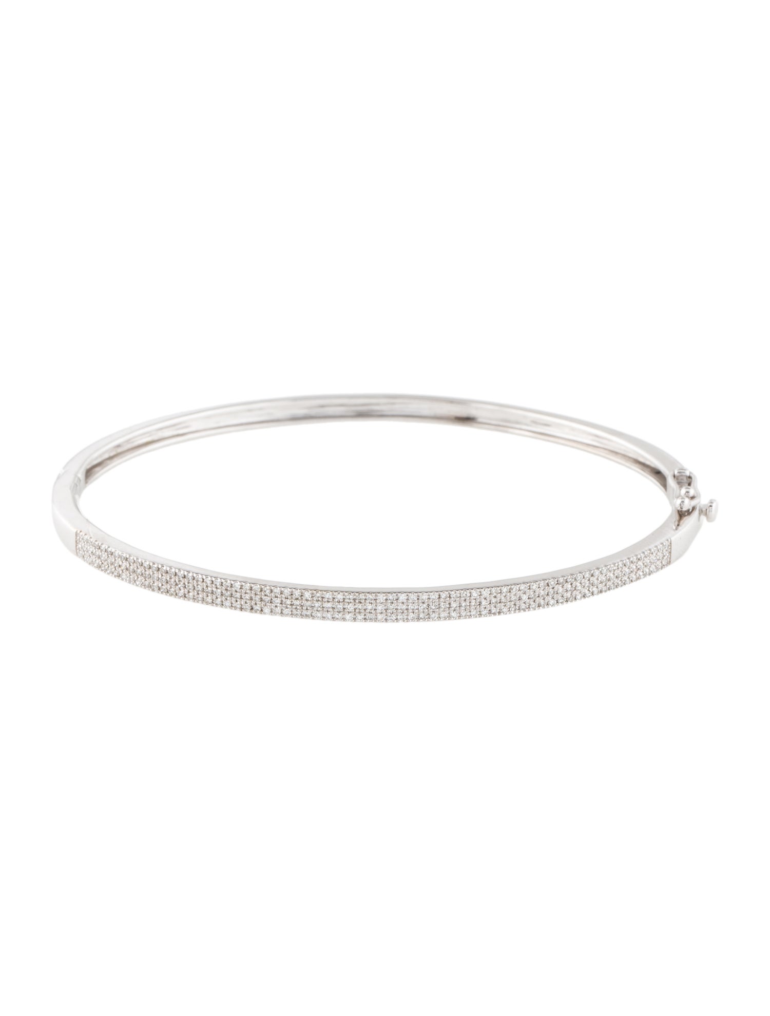 Bracelet 14K Diamond Three Row Bangle