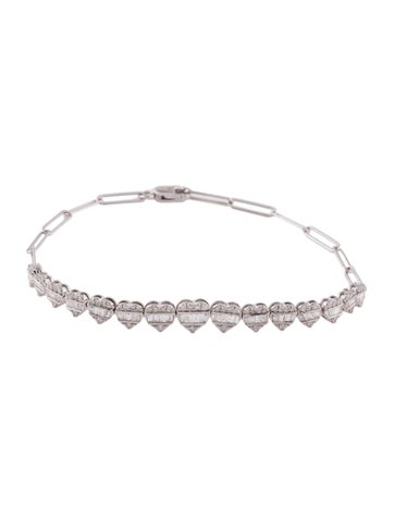 Bracelet Link 14K 1.12ctw Diamond Heart