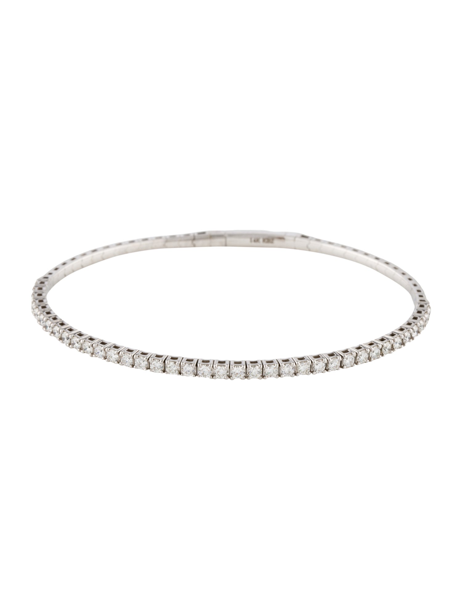 Bracelet 14K Diamond Flexible Bangle