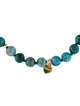 Bracelet 14K Dyed Magnesite Rainbow Heart Charm Bracelet
