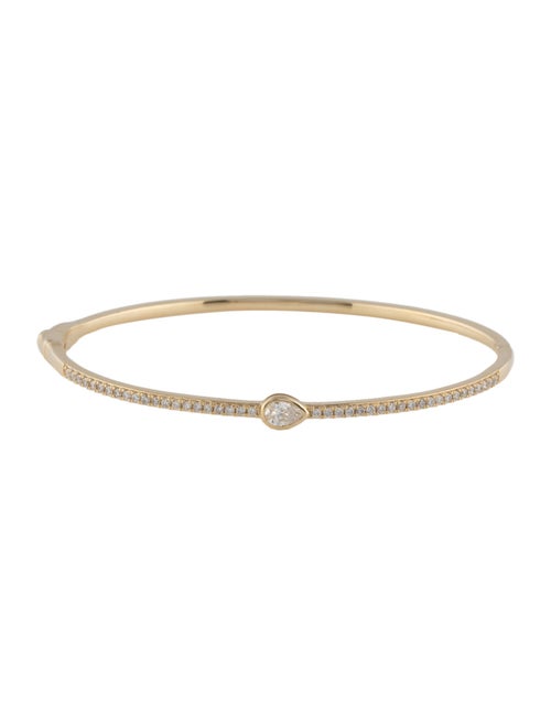 Bracelet 14K Diamond Pear & Round Bangle