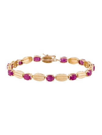 Bracelet 14K 4.95ctw. Ruby Bracelet