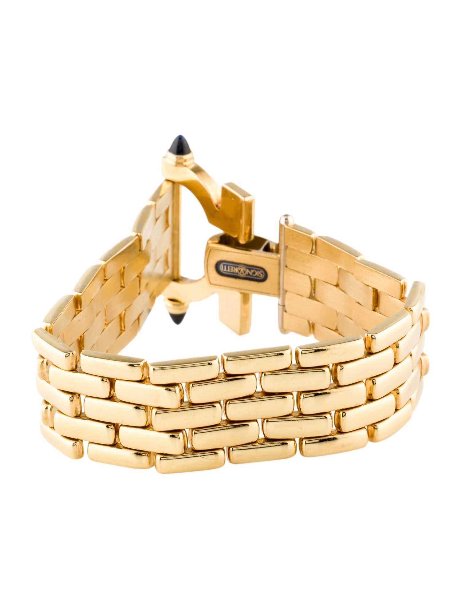 Bracelet Signoretti 18K Sapphire Watch Chain Link Bracelet 18K Yellow