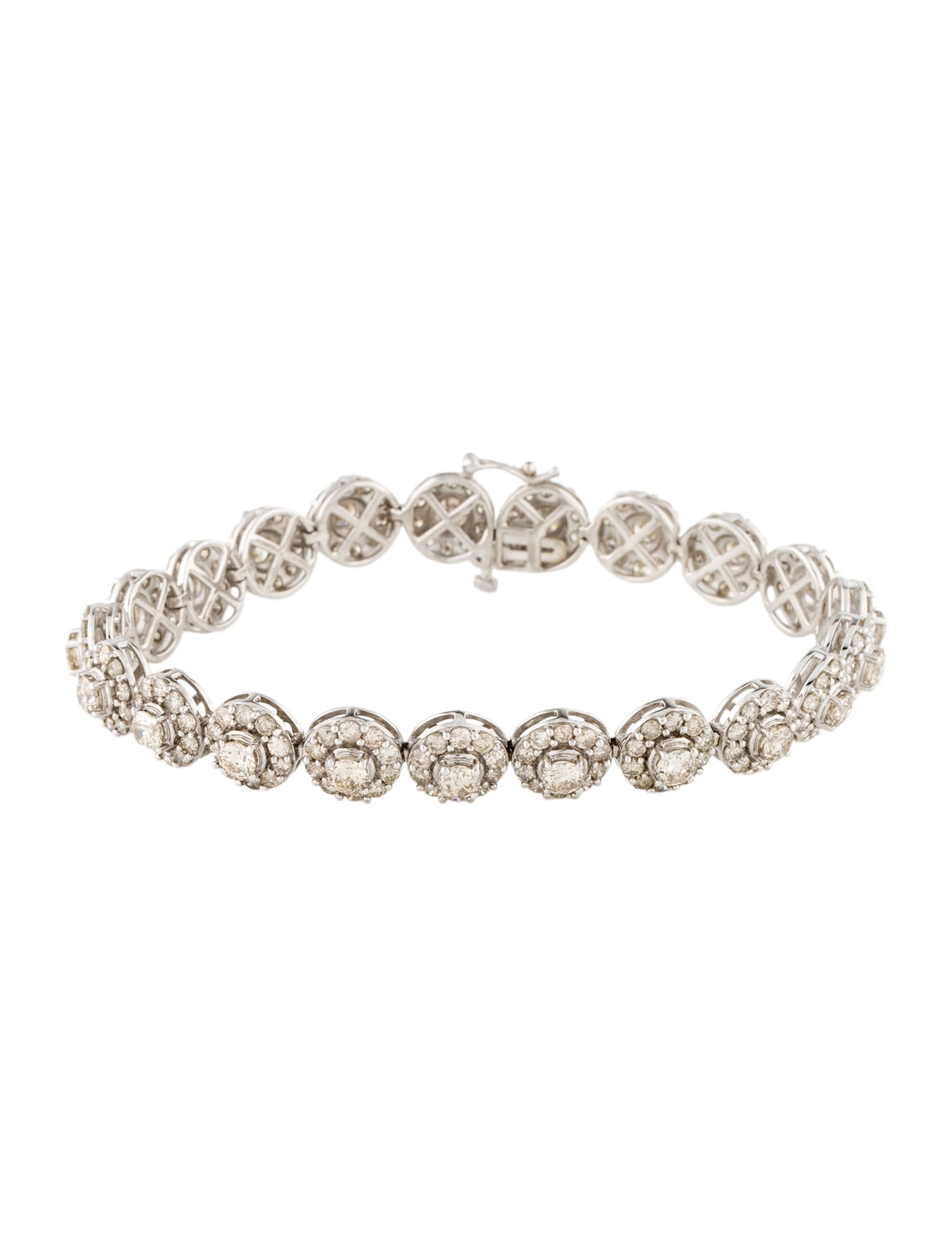 Bracelet 14K 10.00ctw Diamond Halo Link Bracelet