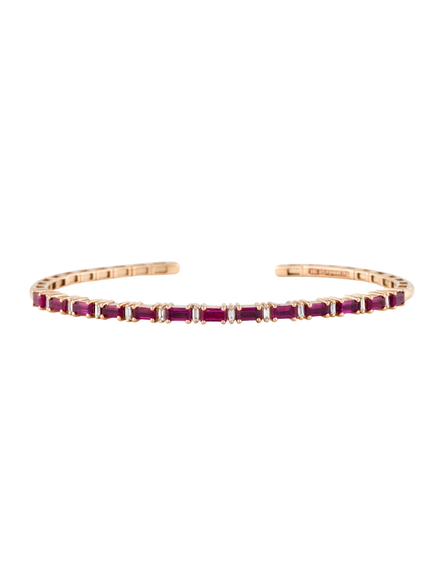 Suzanne Kalan 18K Synthetic Ruby & Diamond Cuff