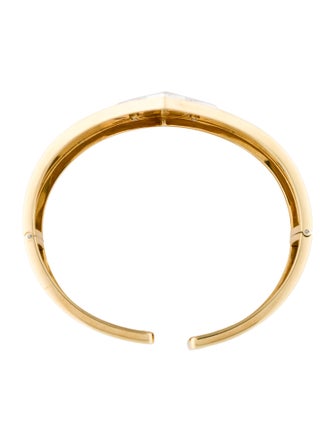 Bracelet 18K 1.60ctw Diamond & Ruby Retro Hinged Cuff Bracelet