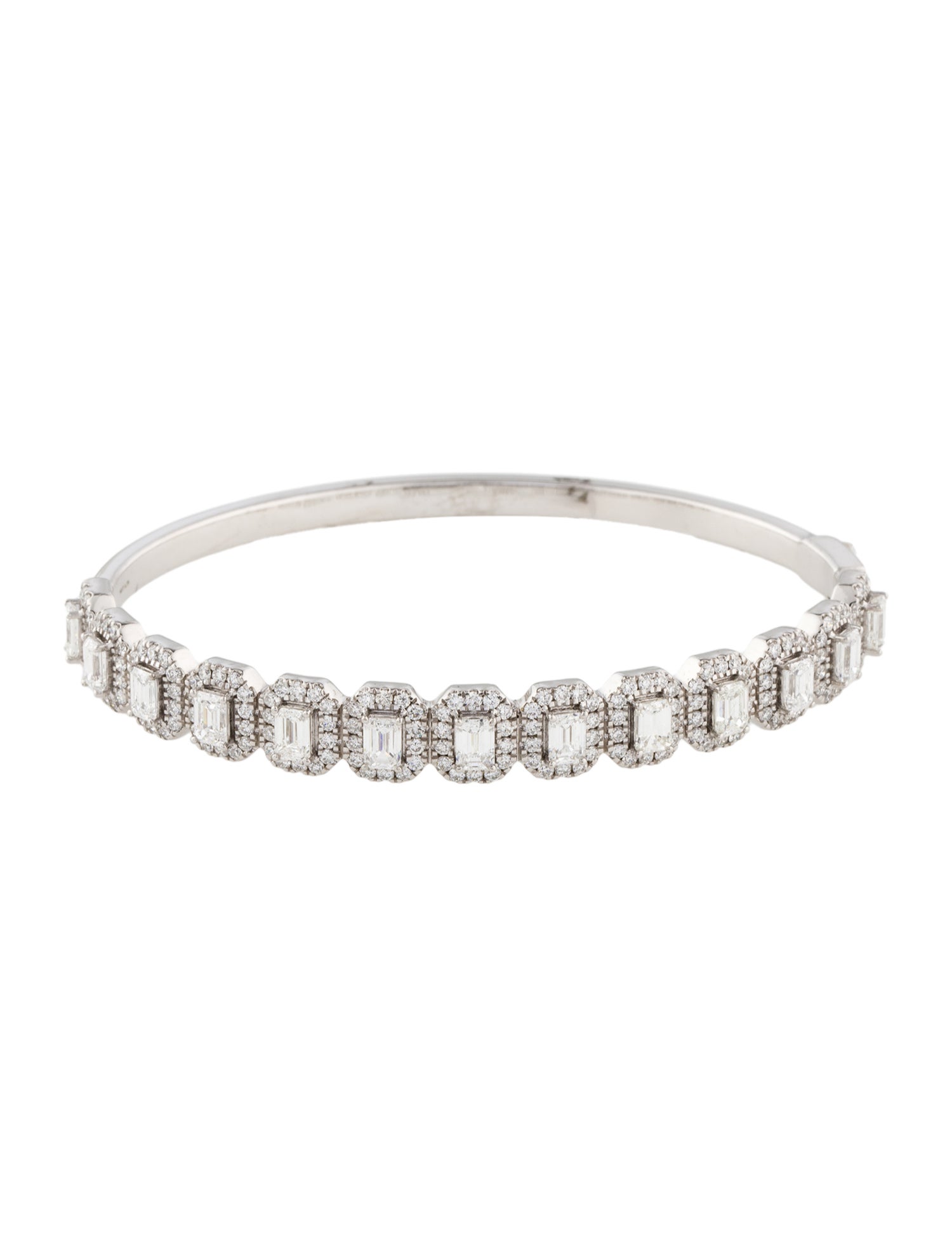 Bracelet 14K 4.75ctw Lab-Grown Diamond Oval Hinged Bracelet