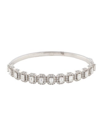 Bracelet 14K 4.75ctw Lab-Grown Diamond Oval Hinged Bracelet
