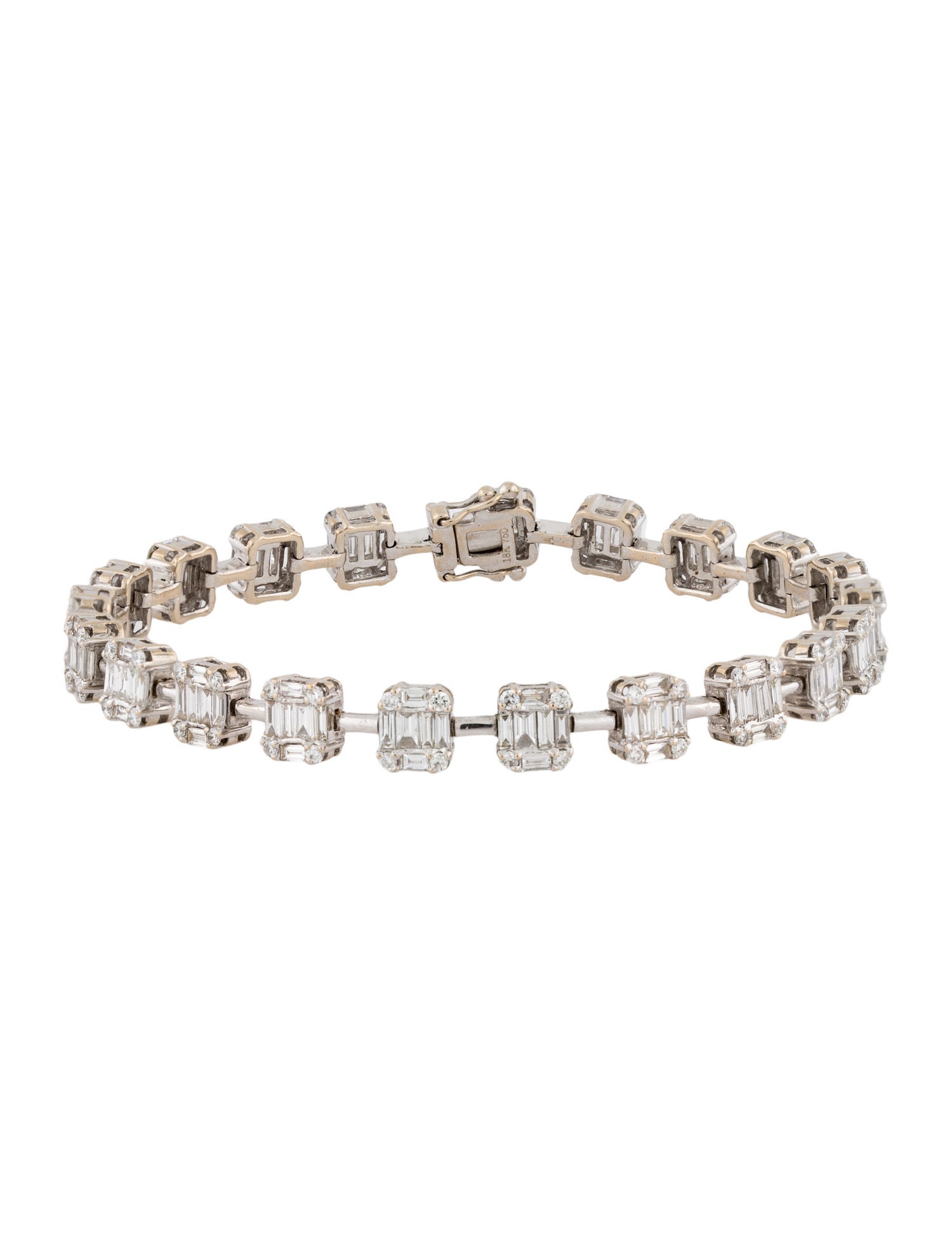 Bracelet 18K 4.87ctw Diamond Station Link