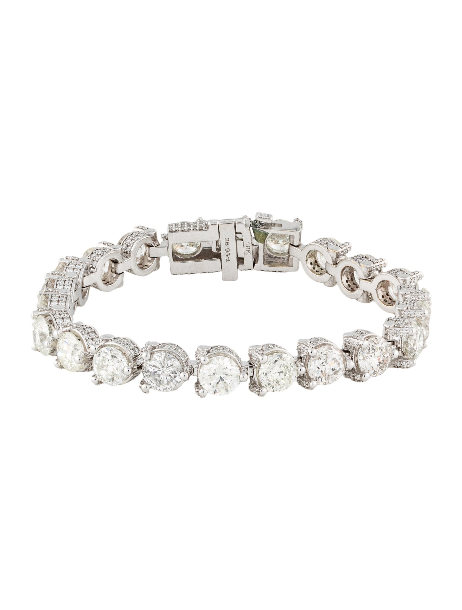 Bracelet 18K 26.95ctw Diamond Tennis Bracelet