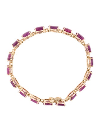 Bracelet 14K 22.36ctw Ruby & Diamond Link Bracelet