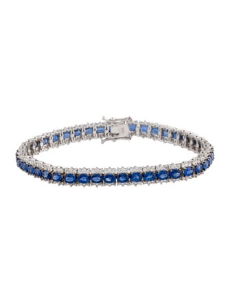 Bracelet 18K 6.83ctw Sapphire & Diamond Bracelet