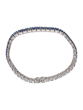Bracelet 18K 6.83ctw Sapphire & Diamond Bracelet