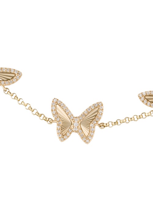 Bracelet 14K Diamond Butterfly Station Bracelet