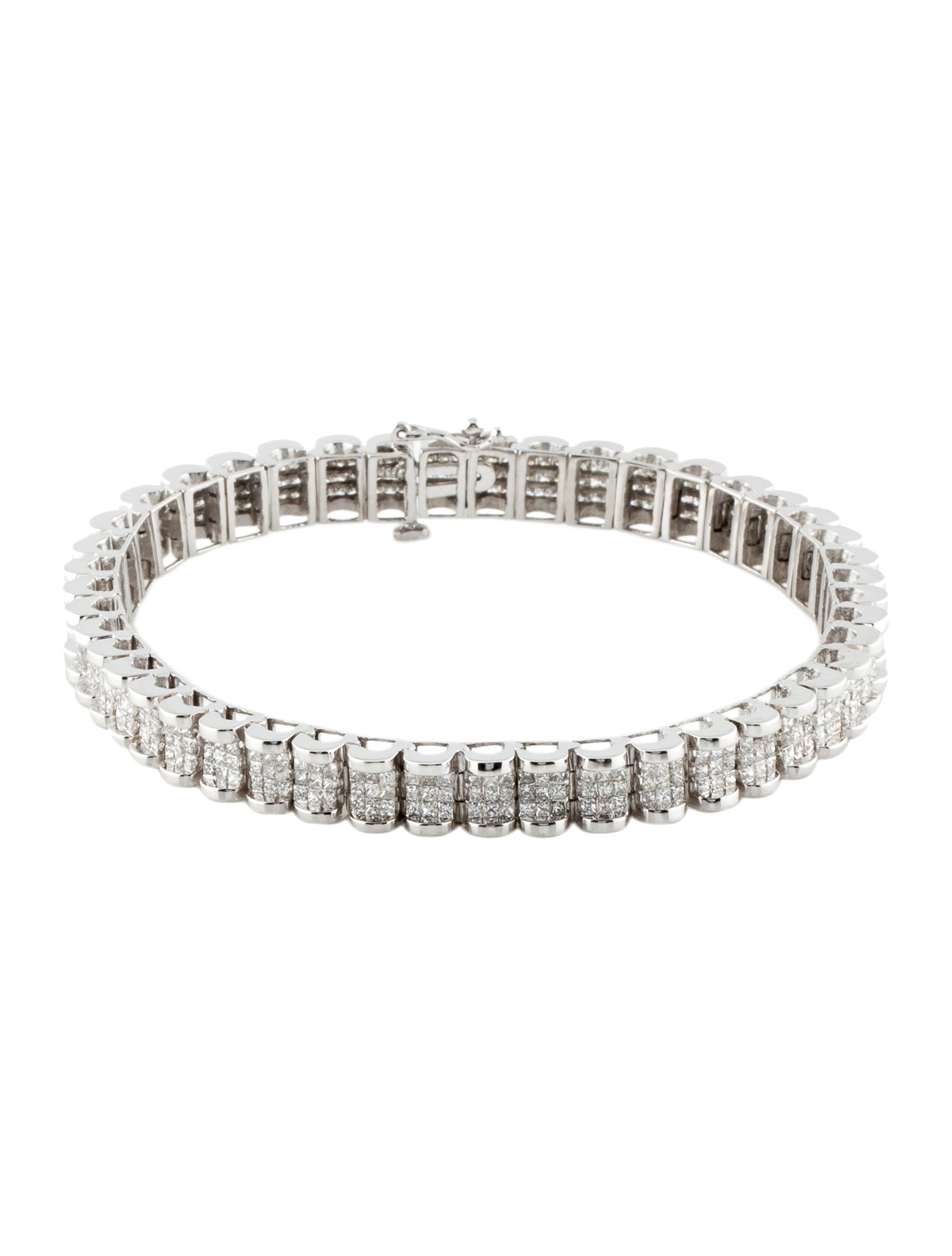 Bracelet 14K 5.00ctw Diamond Three Row Tennis