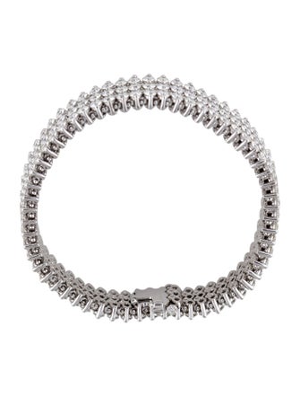 Bracelet 18K 15.66ctw Diamond Triple Row Tenns Bracelet