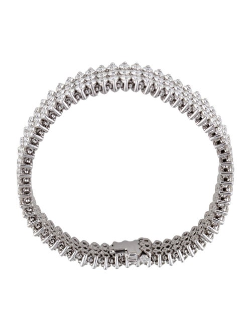 Bracelet 18K 15.66ctw Diamond Triple Row Tenns Bracelet