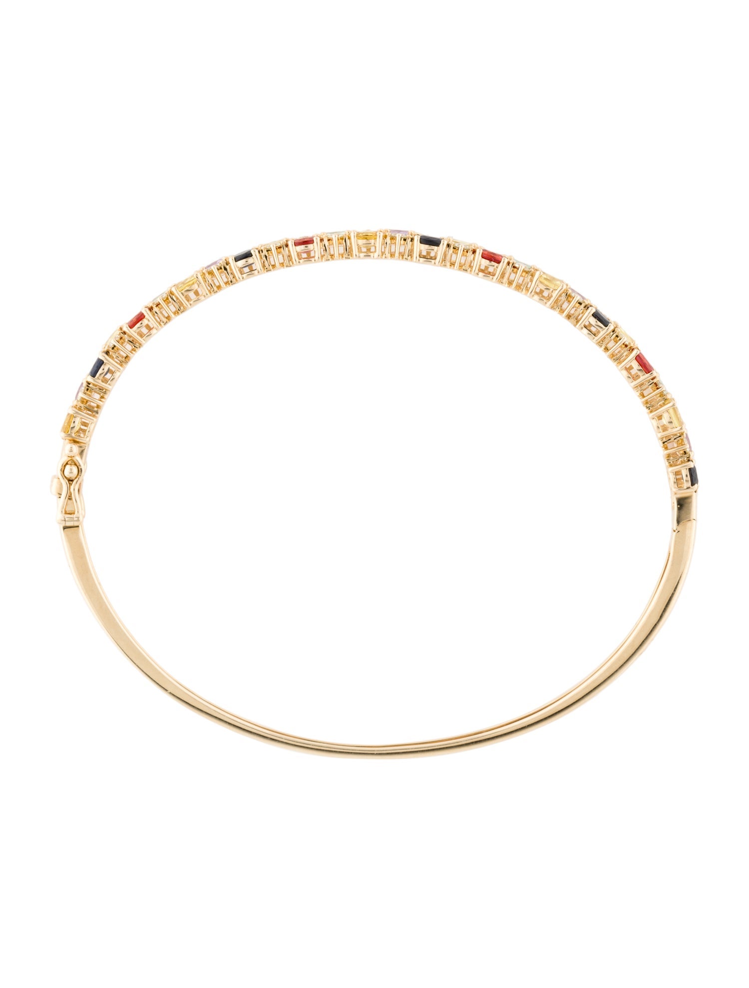 Bracelet 14K 4.29ctw Sapphire & Diamond Bangle Bracelet