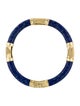 Bracelet 14K Lapis Lazuli Hinged Bangle Bracelet