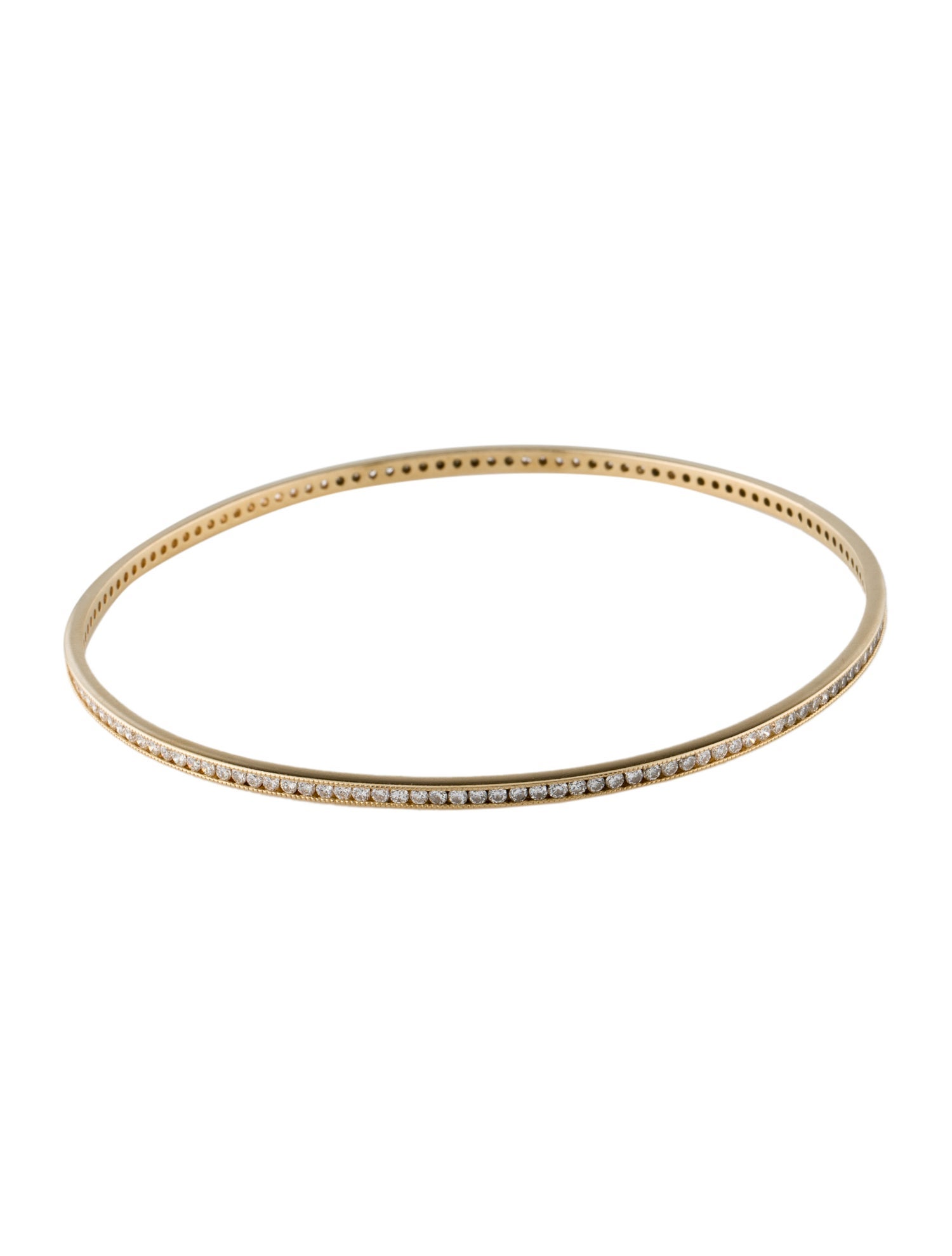 Bracelet 18K 1.34ctw Diamond Milgrain Bangle
