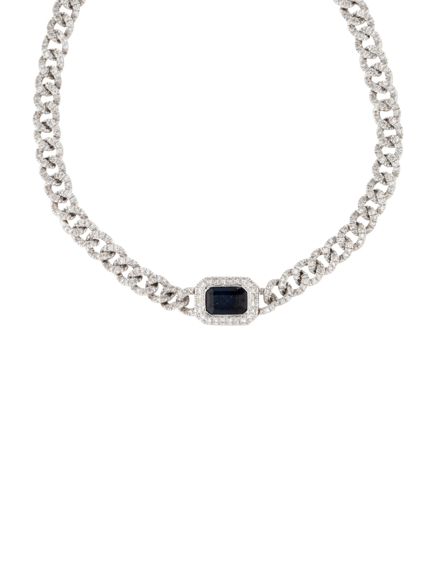 Bracelet 14K Sapphire & Diamond Station Link