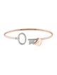Bracelet 18K Two-Tone Diamond Key Cuff Bracelet