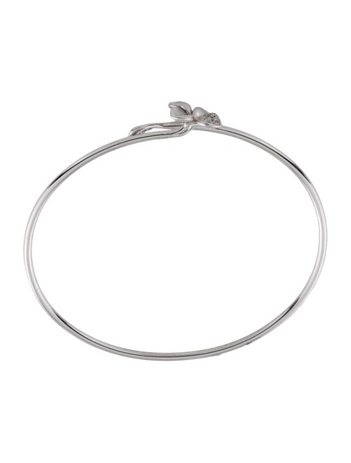 Bracelet 18K Diamond Flower Flexible Cuff Bracelet