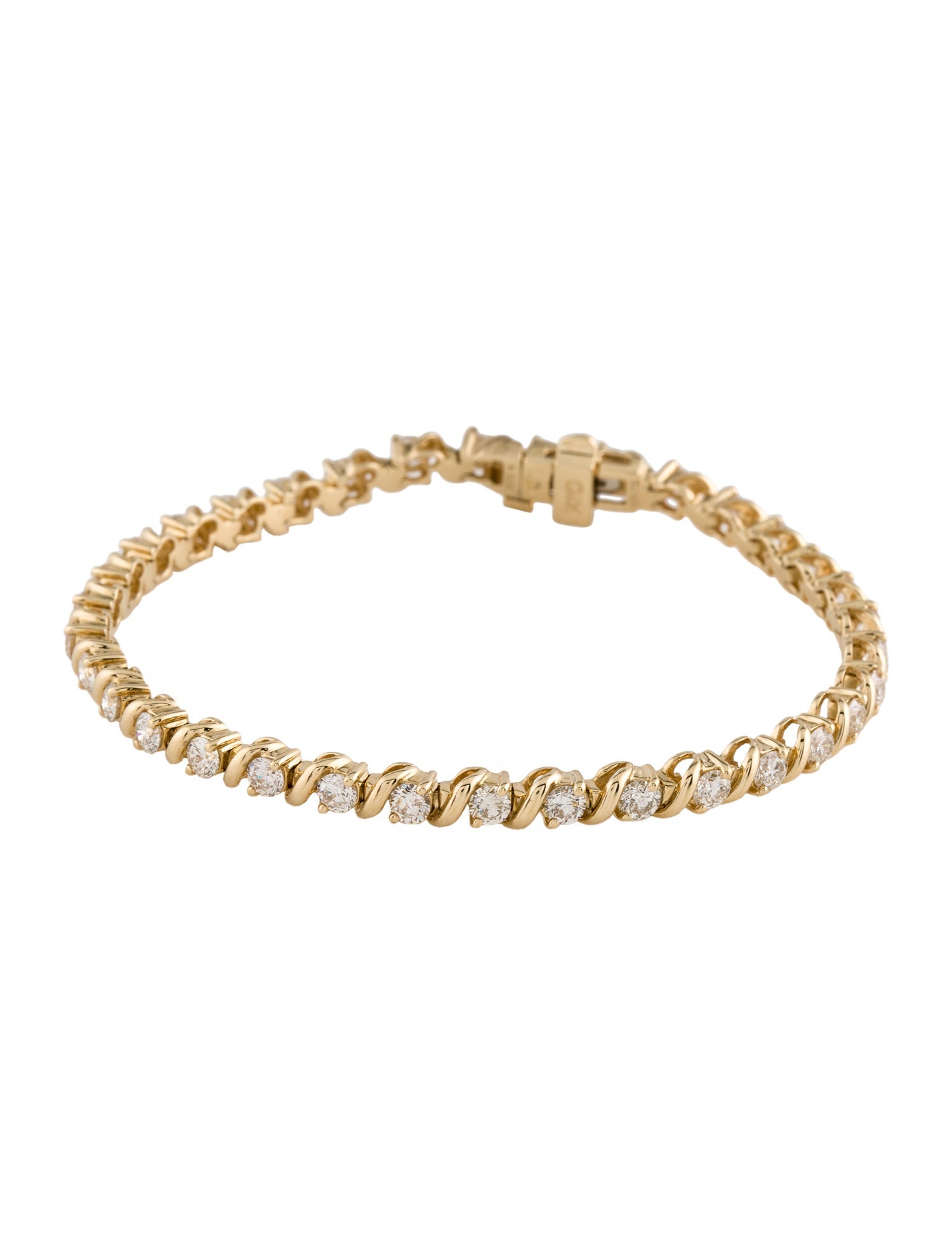 Bracelet 14K 3.75ctw Diamond Tennis Link Bracelet