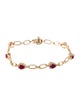 Bracelet 14K Ruby & Diamond Link Bracelet