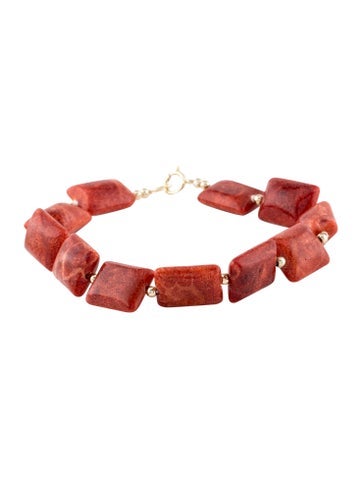 Bracelet Bead 14K Dyed Coral