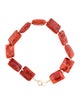 Bracelet 14K Dyed Coral Bead Bracelet