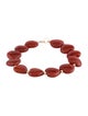 Bracelet 14K Carnelian Heart Bead Bracelet