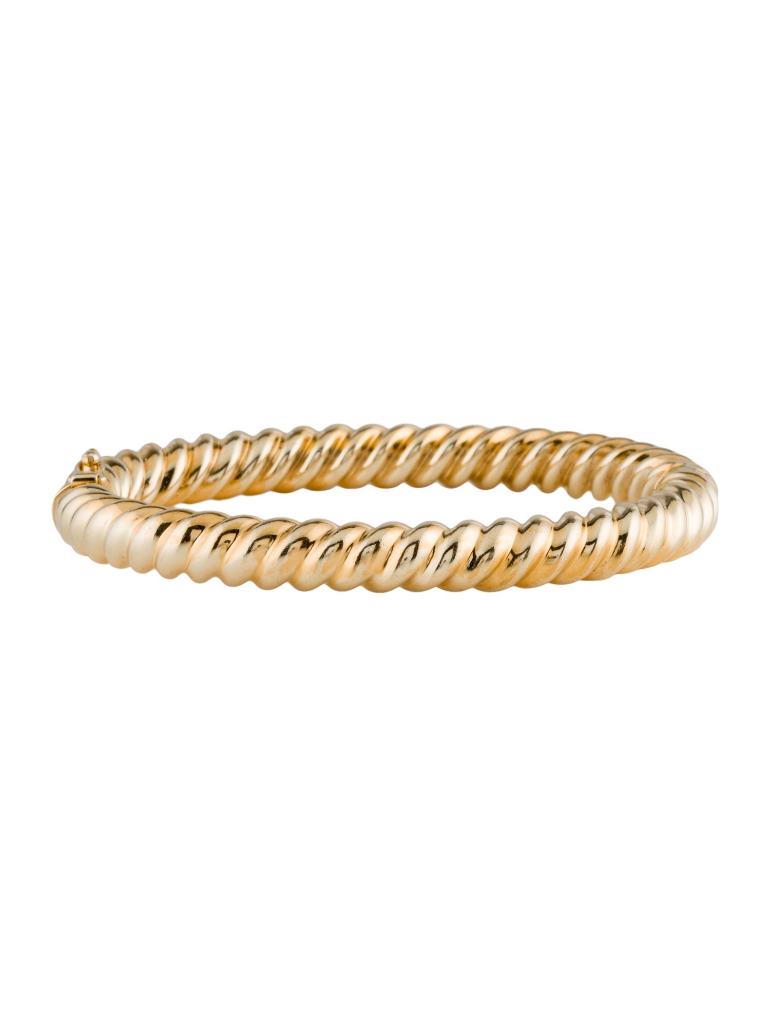 Bracelet 14K Twist Hinged Bangle