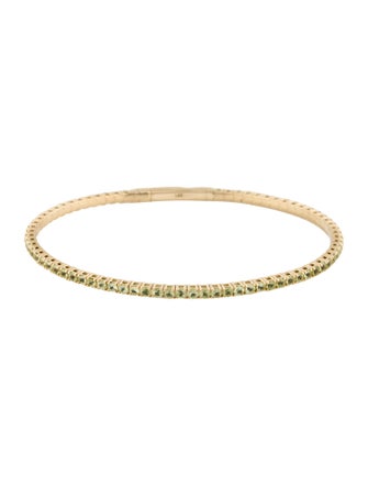 Bracelet 14K 2.00ctw Peridot Flexible Bangle