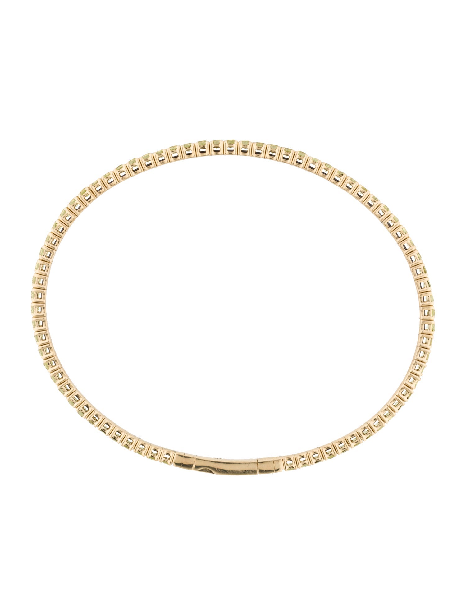 Bracelet 14K 2.00ctw Peridot Flexible Bangle