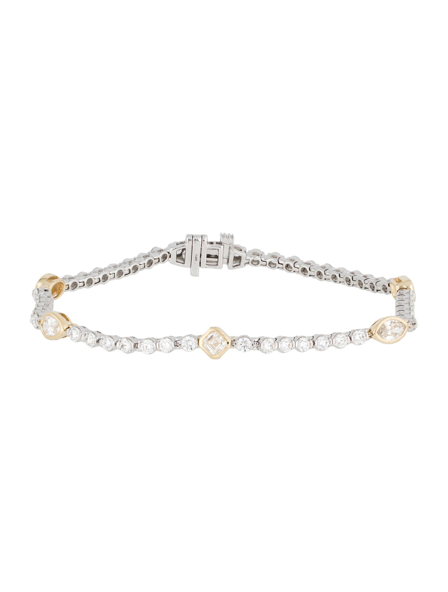 Bracelet 14K 3.05ctw Diamond Mixed-Cut Station Bracelet