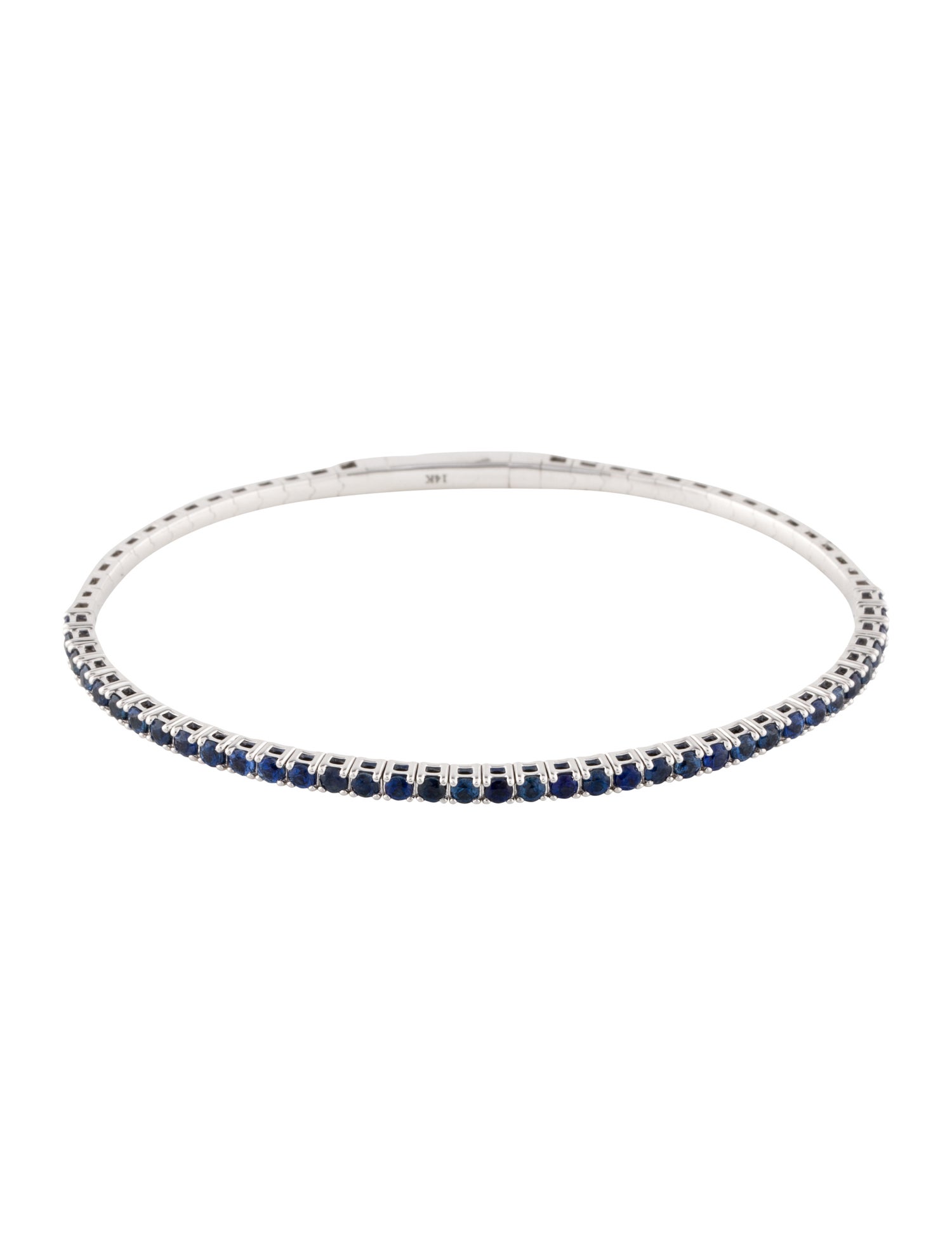 Bracelet 14K 1.50ctw Sapphire Flexible Bangle