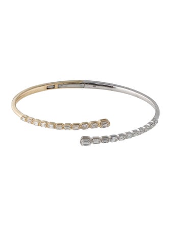 Bracelet 14K 1.38ctw Diamond Two-Tone Hinged Cuff