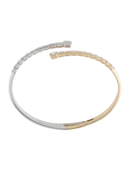 Bracelet 14K 1.38ctw Diamond Two-Tone Hinged Cuff