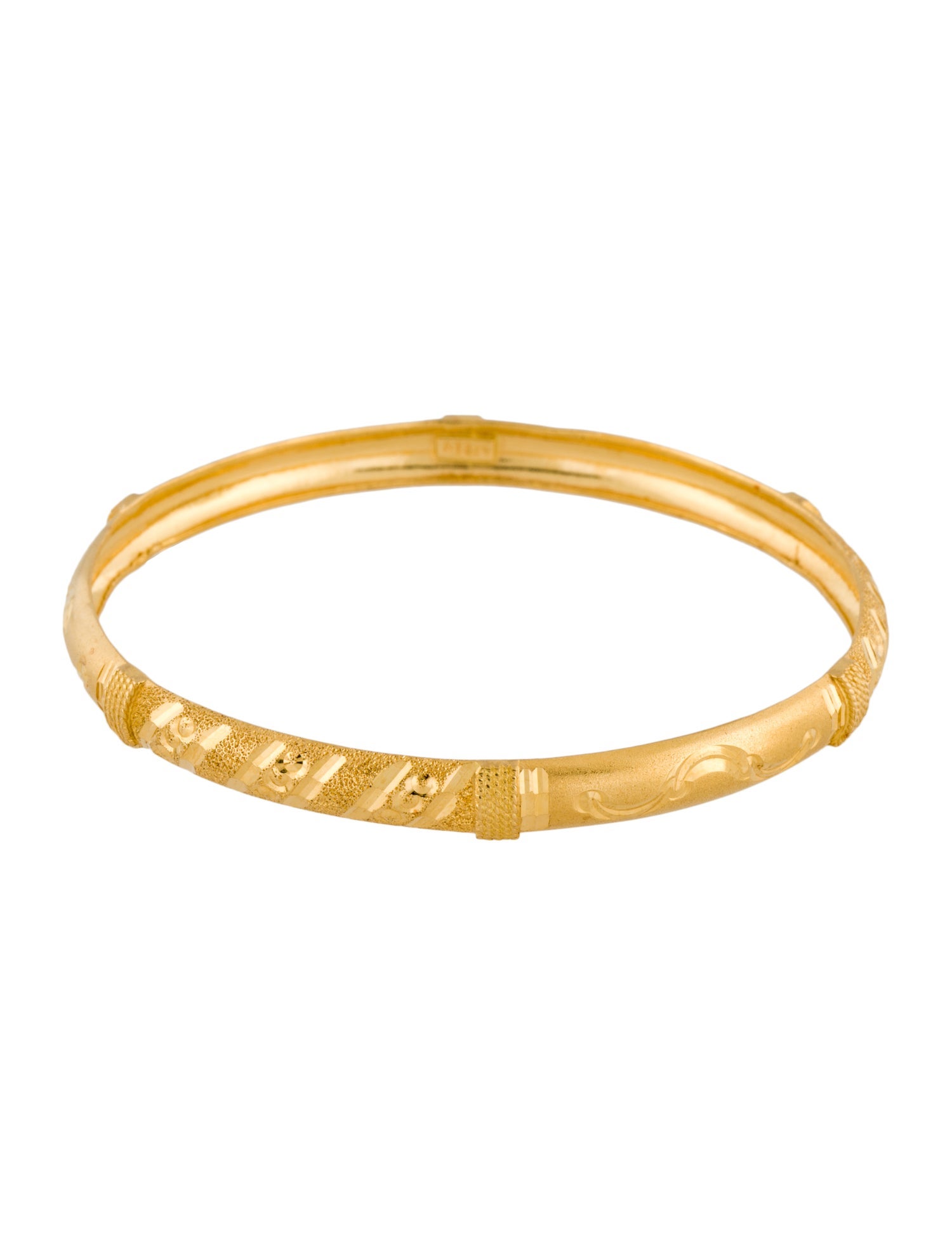 Bracelet 22K Etched Bangle Bracelet