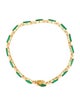 Bracelet 18K 4.32ctw Emerald & Diamond Link Bracelet