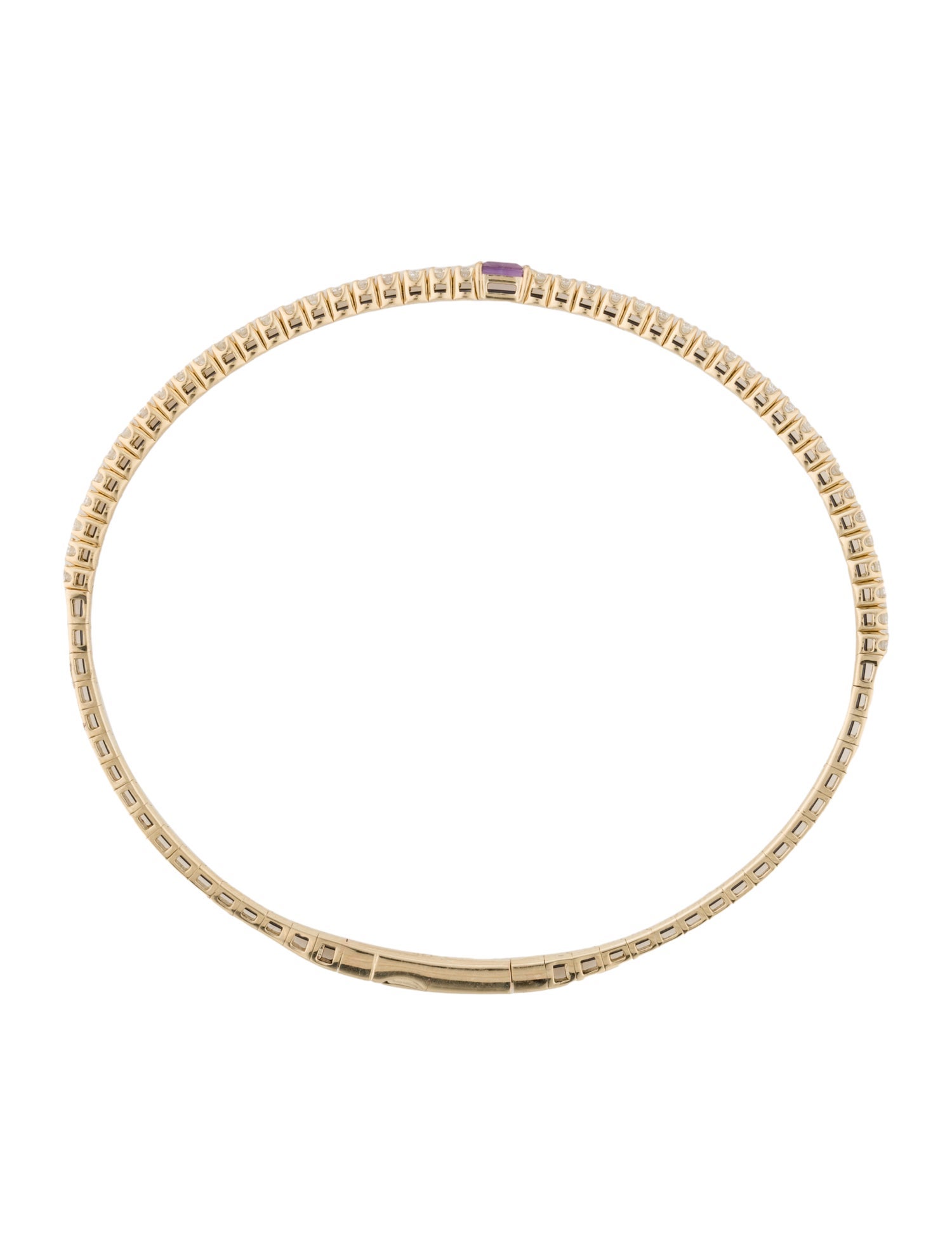 Bracelet 14K Amethyst & Diamond Flex Bracelet