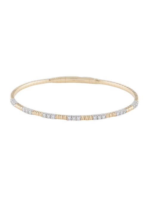 Bracelet 14K Diamond Hinged Bangle