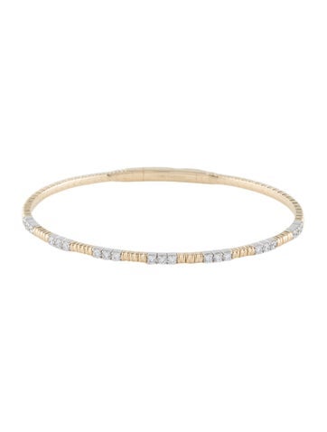 Bracelet Bangle 14K Diamond Hinged