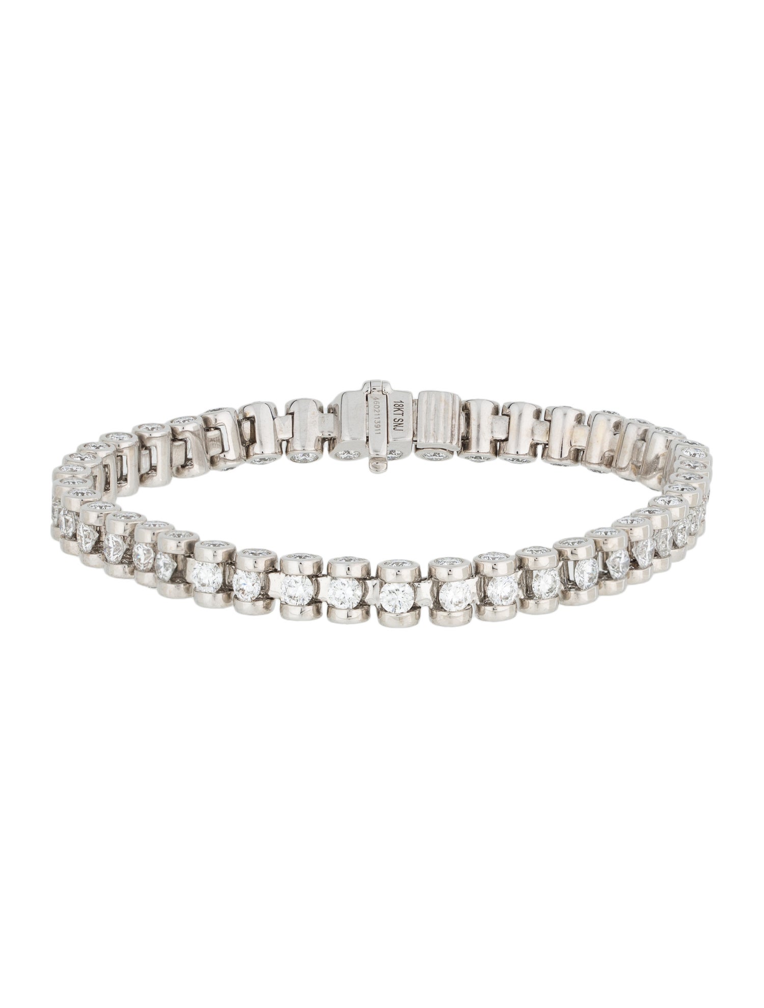 Bracelet 18K 10.00ctw Diamond Tennis Link Bracelet